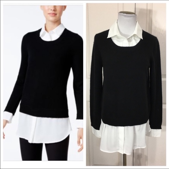 Charter Club Sweaters - Cashmere Charter Club Layered-Look Pullover